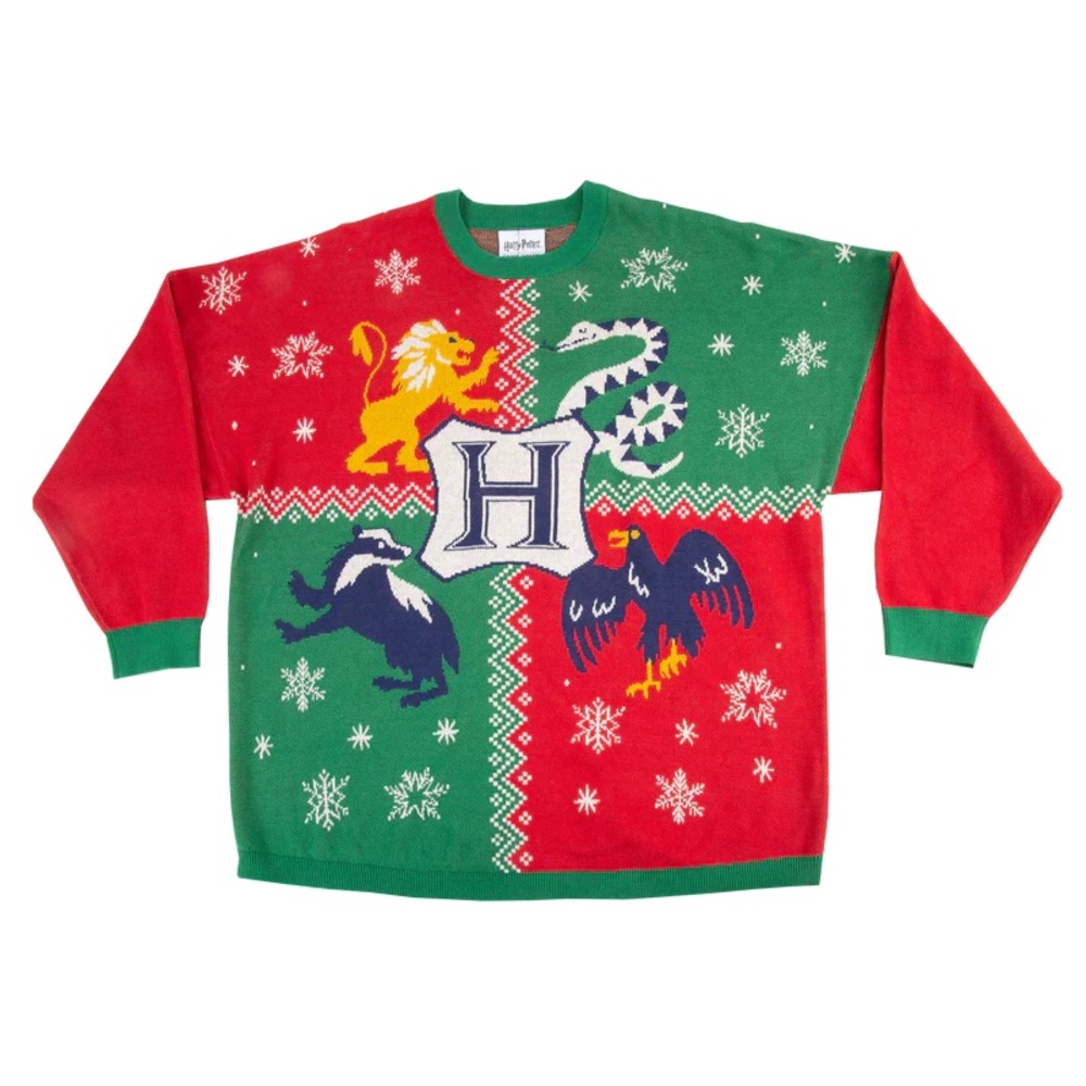 Harry Potter Knitted Spirit Jersey Hogwarts Holiday Christmas Size M